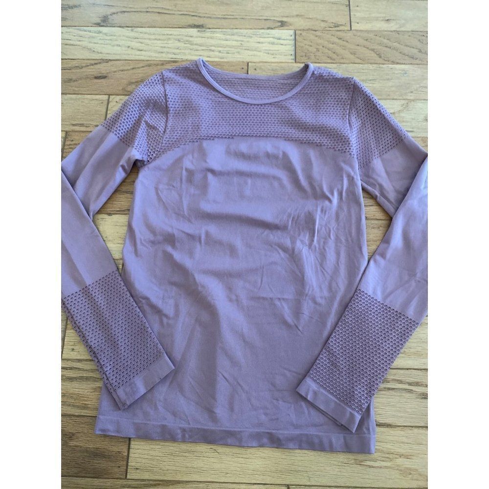 Fabletics Musetta Seamless Long Sleeve Women's Dusty Pink Athletic Top Size XXS